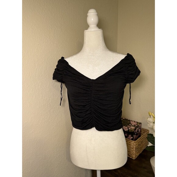 GARAGE Black crop top Size L - Picture 3 of 11